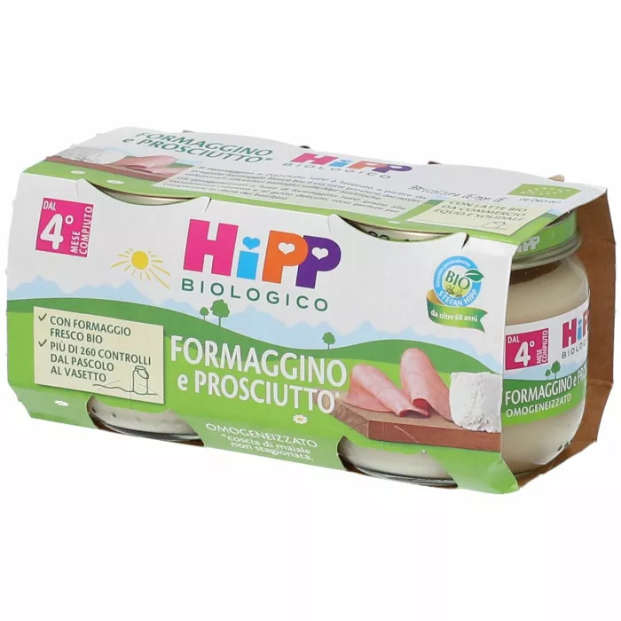 Hipp bio hipp bio omogeneizzato formaggino prosciutto 2×80 g – Farmacia De  Longis Lenola